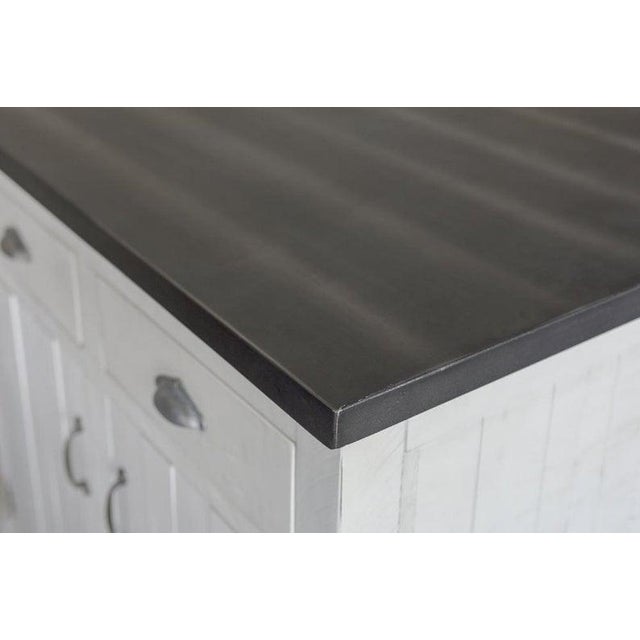 Crafters and Weavers Barlow Display Kitchen Island - Distressed White For Sale In Chicago - Image 6 of 11