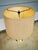 Charming vintage coastal table lamp featuring a beautifully shaped clear glass vessel filled with an abundant assortment...