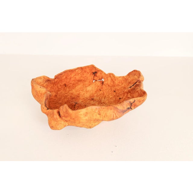 Brown Large Scandinavian Modern Swedish Folk Art Organic Burl Bowl, 1960s For Sale - Image 8 of 11