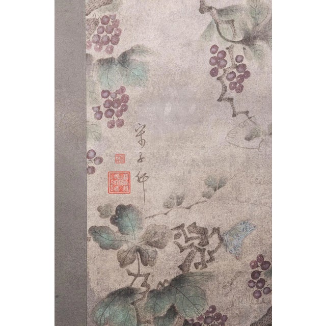 1990s Grapevine Moment #3 Painting by Sung Tze-Chin by Lawrence & Scott For Sale - Image 5 of 8