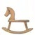 1950s Relocation Super Sale! Vintage Folk Art Style Wooden Rocking Horse For Sale - Image 5 of 11
