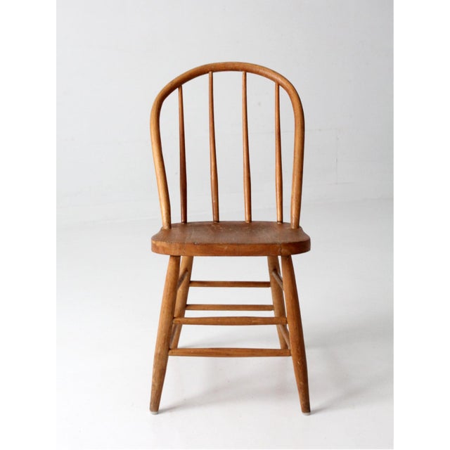Antique Windsor Style Bow Back Dining Chair For Sale - Image 4 of 14