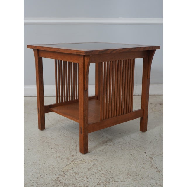 Age: c2002 Details: #32 Finish Arts & Crafts Style High Quality Construction Smoked Glass Stretcher Base Frame Offered @...