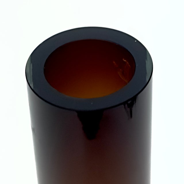 Pristine Extra Tall Cylindrical Schmitt Crystal Vase, Made in Germany Circa 1970s For Sale In Miami - Image 6 of 7