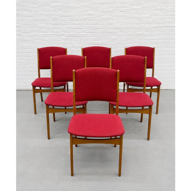 Erik Buch Mid Century Modern Teak Dining Chairs, Set of 6 | Erik Buch Attributed, Denmark, C. 1960s. For Sale - Image 4 of 14