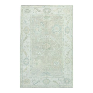 Turkish Oushak Rug 3'11" x 6'2" #19404 For Sale