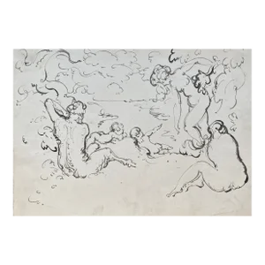 1930s Harold Hope Read Figural Landscape With Nudes