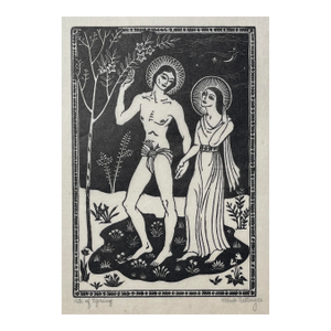 1935 Mina Conant Rite of Spring Woodcut