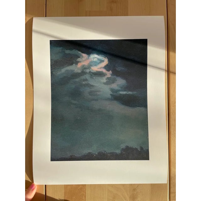 Not Yet Made - Made To Order Moon and Clouds Landscape Painting Print by Michelle Farro For Sale - Image 5 of 6