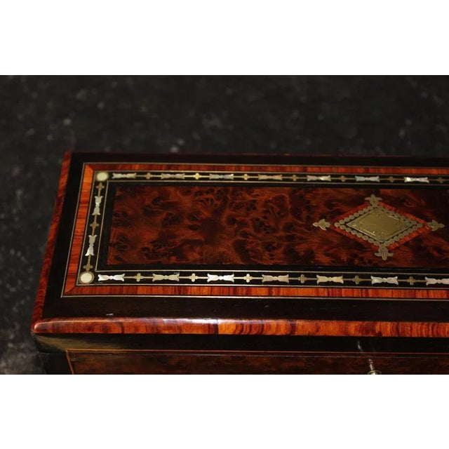 Napoleon III Time Jewelry Box in Marquetry For Sale - Image 12 of 13