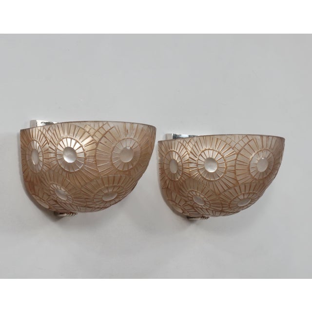 Art Deco French Art Deco Wall Sconces by Simonet Freres 1920s France - A Pair For Sale - Image 3 of 14