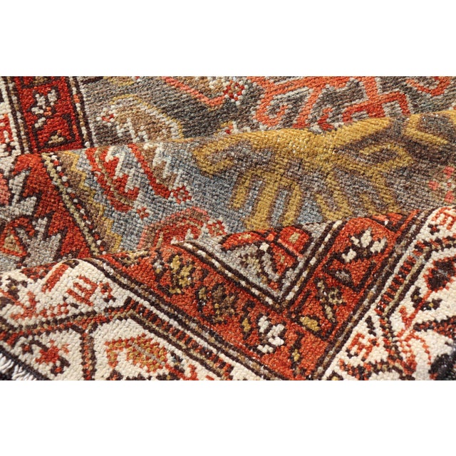 Antique Persian Hamadan Long Runner in Brown, Gray and Earth Tones 2'6 X 16'3 For Sale - Image 13 of 14