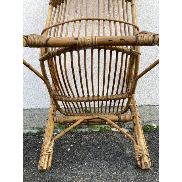 Rattan Armchair in Rattan For Sale - Image 11 of 18