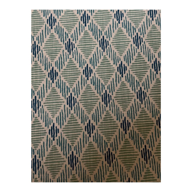 Schumacher Dexter Indoor/Outdoor Turquoise Fabric 180231 Indoor/Outdoor Collection 4 Yards For Sale