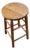 Midcentury Arts & Crafts Rustic Oak Stool For Sale