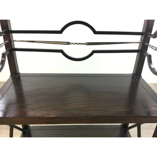 Ambella Home Modern Dark Walnut Spindle Etagere For Sale - Image 4 of 10
