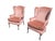 Hickory Chair Furniture Company Mid 20th Century Rose Gold Pink Crushed Velvet Wingback Chairs- A Pair For Sale - Image 4 of 18