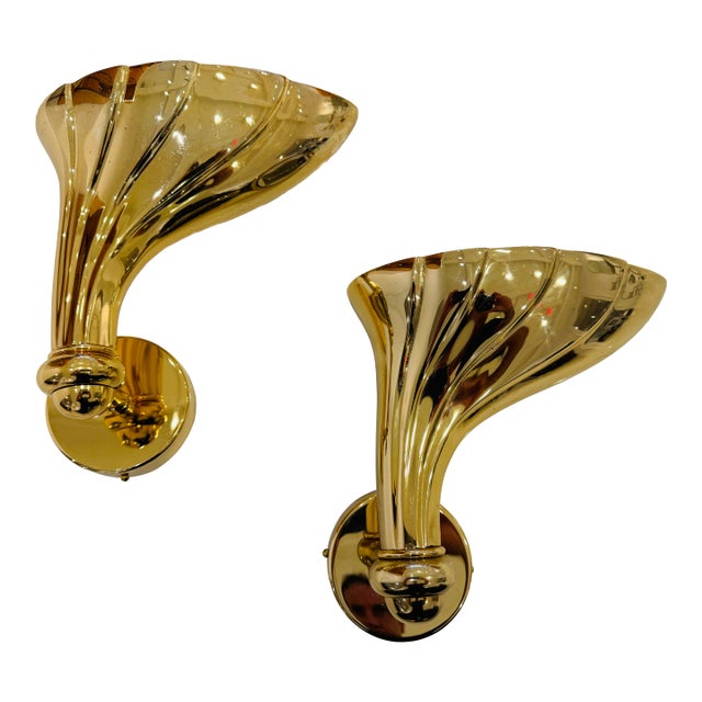 Pair of Fratelli Martini Bronze 1980 Italian Wall Lamp For Sale
