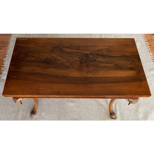 Giltwood Rams Head Hoofed Saber Leg Console Games Table For Sale - Image 17 of 18