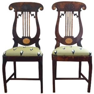 Pair of Antique Russian Empire Side Chairs