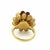 Contemporary Mid 20th Century Marco Bicego Paradise Tourmaline & Pearl Cluster 18k Yellow Gold Ring - Size 7 For Sale - Image 3 of 4