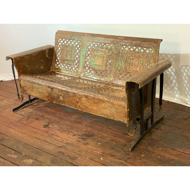 1950s Bunting Iron Porch Glider For Sale - Image 4 of 15