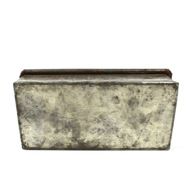 Mid 20th Century Handmade Galvanized Metal Box For Sale - Image 6 of 12