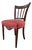 Antique French Mahogany Chair with Silk Upholstery For Sale