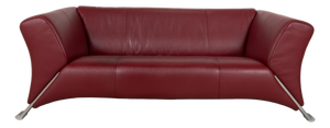 322 Leather Two-Seater Red Sofa by Rolf Benz