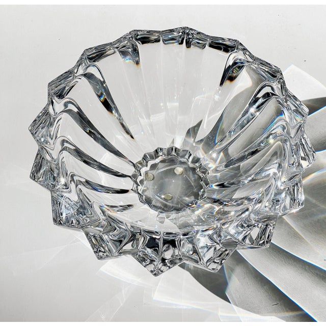 Contemporary The Stunning 7" Orrefors Zodiac Heavy 4.5 Lbs. Crystal Bowl, Designed by Erika Lagerbielke, Sweden For Sale - Image 3 of 8