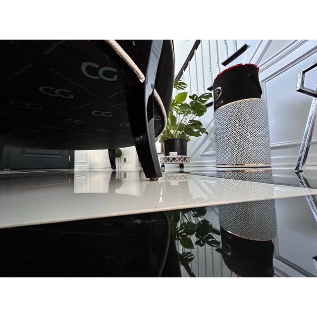 Black Velvet Christopher Guy Féraud Collection Conversation Chaise Custom and Fully Upholstered Luxury Foyer Chaise Luxe Closet Seating Chaise For Sale - Image 10 of 10