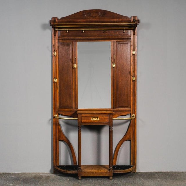 Art Nouveau Wardrobe with Mirror, Early 20th Century For Sale - Image 16 of 16