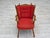Scandinavian Armchair in Red Wool and Beech, 1960s For Sale - Image 15 of 18