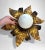 Mid 20th Century Italian Gilt Brass and Opaline Glass Flush Mount Ceiling or Wall Light For Sale - Image 17 of 18