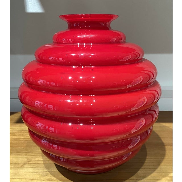 Venini Murano Glass Vase by Napoleone Martinuzzi, 2006 For Sale - Image 10 of 10