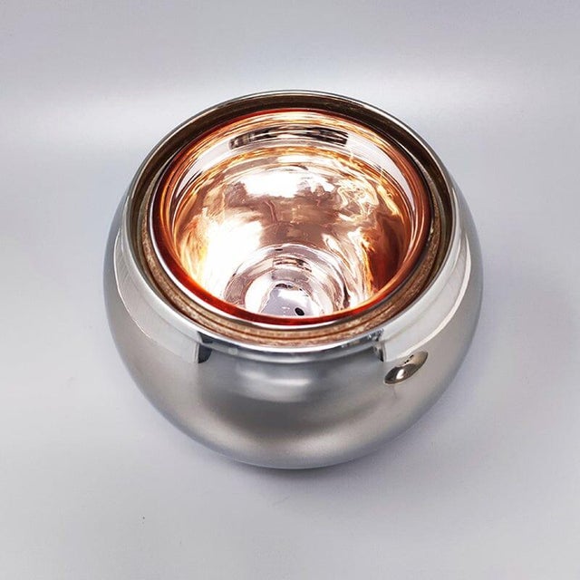 1960s Ice Bucket in Stainless Steel by Aldo Tura for Macabo, 1960s For Sale - Image 5 of 9