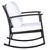 Daire Rocking Chair, Black/White Cushion For Sale - Image 9 of 11