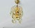 French 1970s French Style Hand-Painted Soft Green Crystal Waterfall Brass Chandelier For Sale - Image 3 of 9