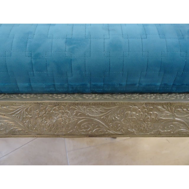 Wood Vintage Anglo-Indian Metal Clad Accent Chairs a Pair For Sale - Image 7 of 12