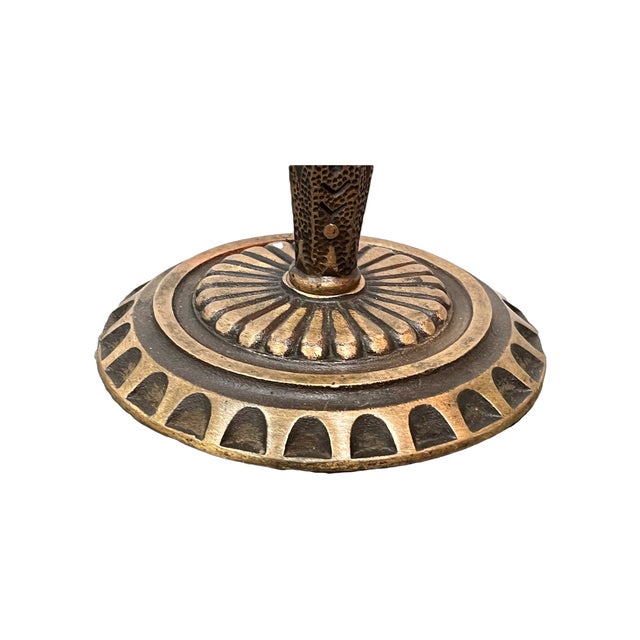 Metal Pair of 1920s Spanish Revival "Wedding" Table Lamps, Original Finish For Sale - Image 7 of 8