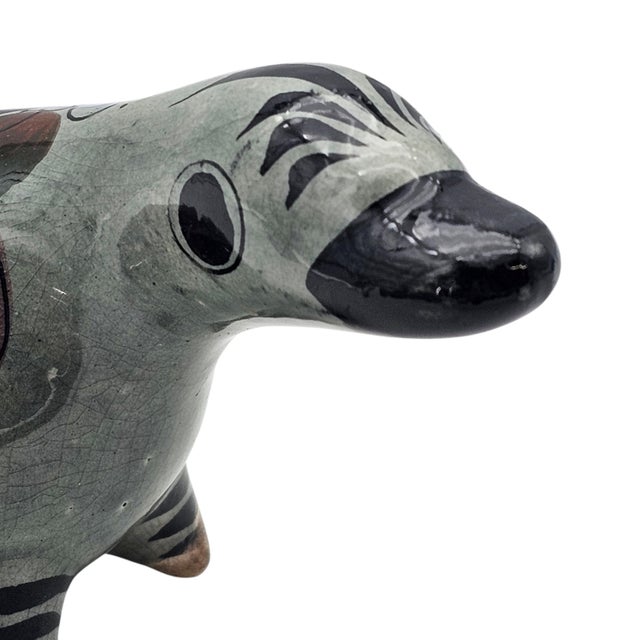 Vintage Tonalá Hand-Painted Pottery Duck Figurine – Talavera Style Folk Art, 8-Inch For Sale - Image 10 of 16