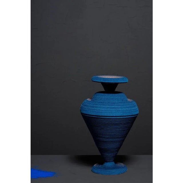 Blue alchemy vase by siba sahabi limited edition of: 36 of each design + 2 ap + 1 p vase n.i: 48 x 32 x 32 cm signed and...
