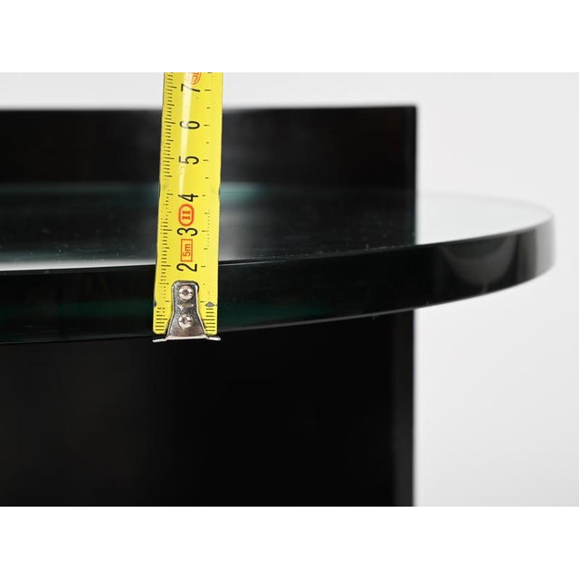 Nightstands in Wood, Crystal and Steel attributed to G. Moscatelli, Italy, 1970s, Set of 2 For Sale - Image 10 of 18