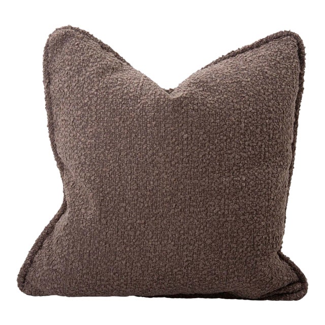 24" Barbet Chocolate Down Pillow For Sale