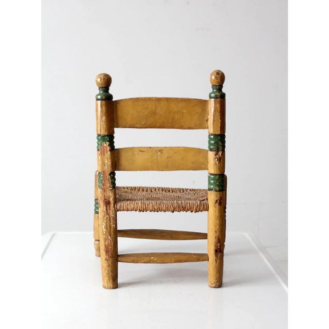 Vintage Mexican Folk Art Children's Chair For Sale - Image 9 of 10