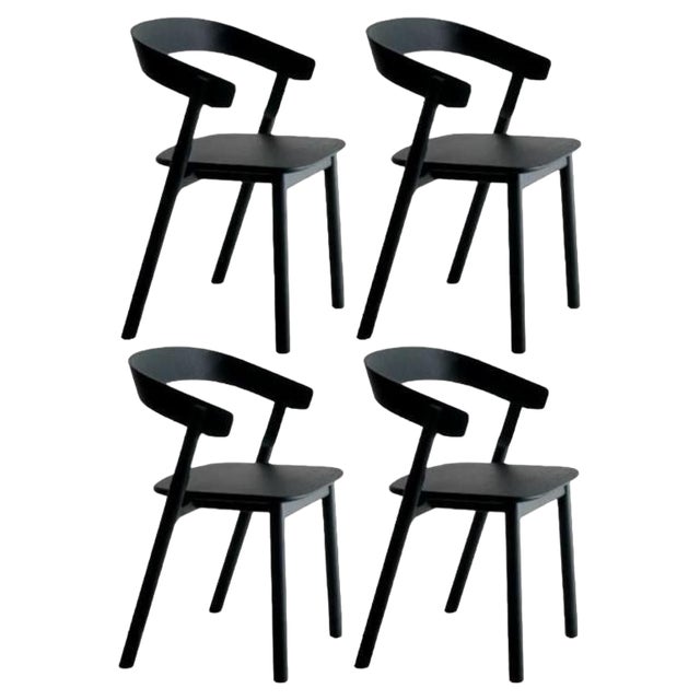 Nude Dining Chair in Black by Made by Choice, Set of 4 For Sale