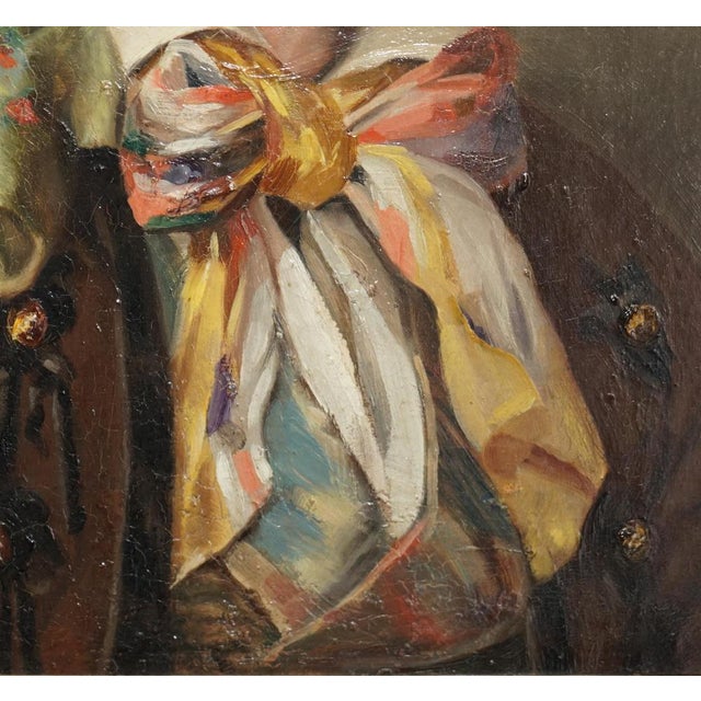 French Napoleon III Artist, Gentleman in Headscarf, 1860, Oil Painting, Framed For Sale - Image 17 of 18