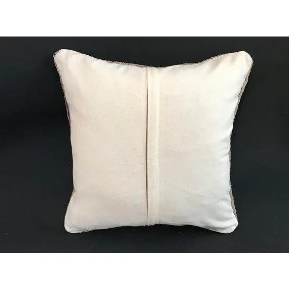 1960s Art Nouveau Handwoven Oushak Wool Pillow Case For Sale - Image 4 of 10