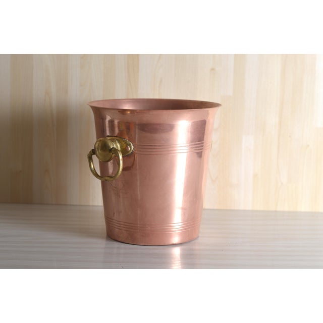 Vintage Champagne Bucket in Copper and Brass Metal, 1960s For Sale - Image 3 of 10