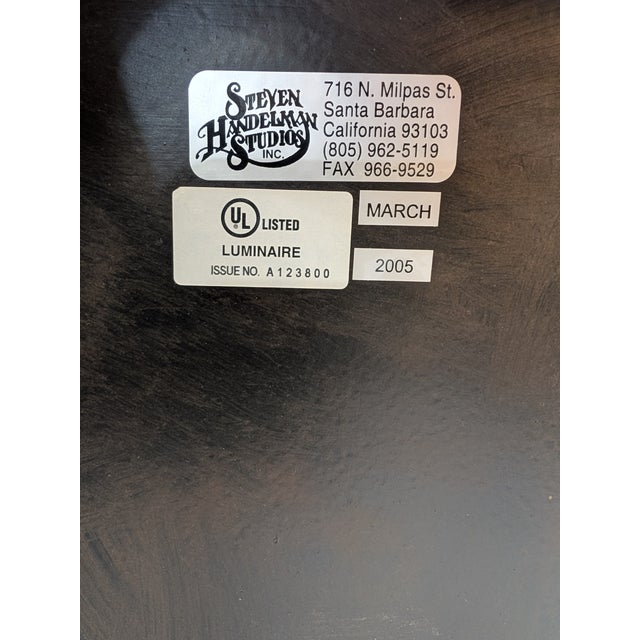 Brown Steven Handelman Studios Iron & Mica Flush Mount For Sale - Image 8 of 8